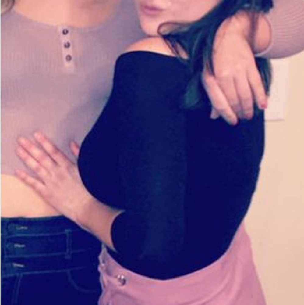 Black Off-the-Shoulder Shirt